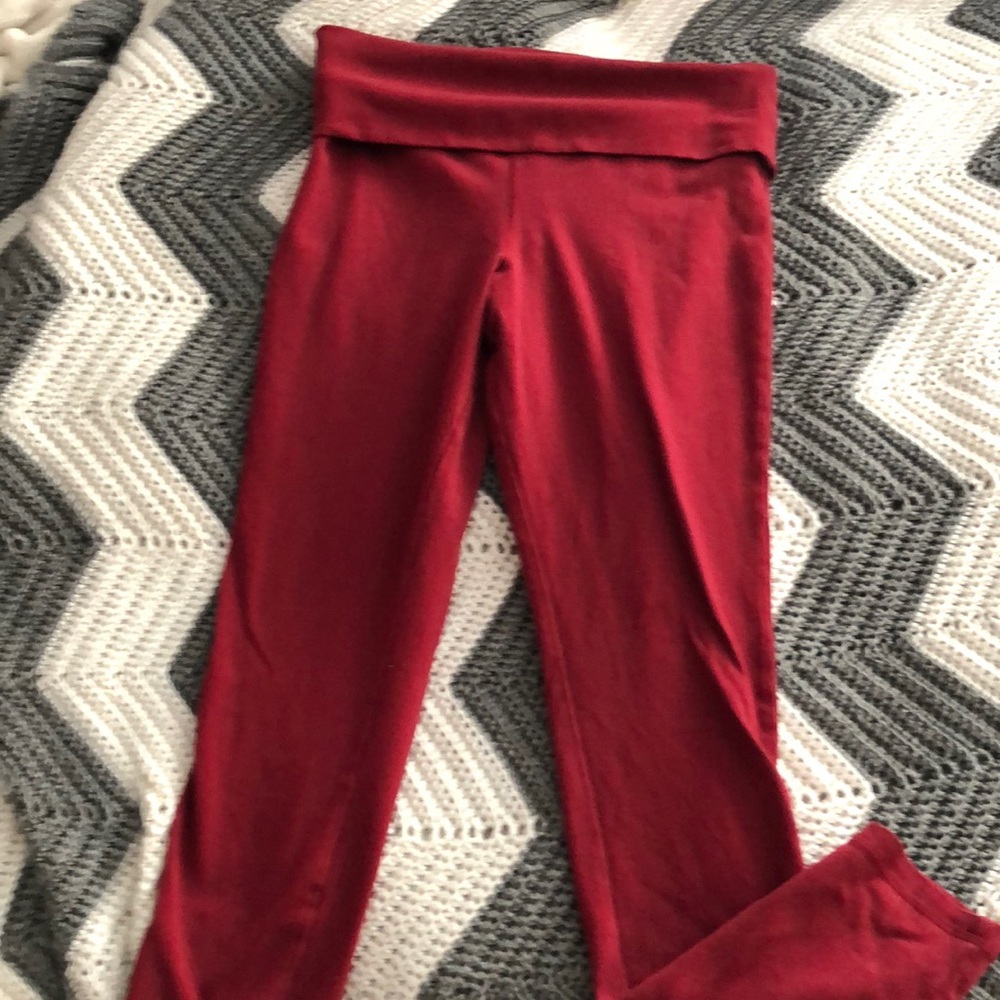 Red leggings